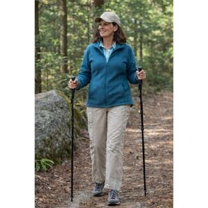 L.L. Bean Twill Cargo Pants Women's 16 Petite Beige Khaki Hiking‎ Outdoor